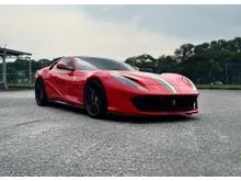 NUCLEAR RED PRE OWNED 2019 FERRARI 812 SUPERFAST 6.5L V12 COUPE UK CUSTOMS UPGRADE TREEN FULL RACING EXHAUST NOVITEC LOWERED SPRINGS BRIXTON WHEELS