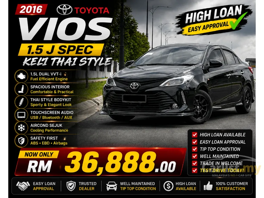 2016 Toyota Vios J Sedan