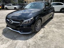 2017 Mercedes-Benz C300 2.0 AMG Coupe , PRICE NEGO TILL LET GO , 360 cam , AAA CONDITION, ORIGINAL MILEAGE , POWER BOOT , BURSMASTER SOUND
