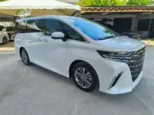 2025 Toyota Alphard 2.5 Z /AUTO SIDE STEP / MOONROOF / HEAD UP DISPLAY/ 360 CAMERA / DIM / BSM / GRADE 4.5A / 6K KM ORI / 2025 UNREGISTER