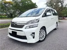 *TOYOTA SERVICE RECORD* Toyota Vellfire 3.5 (A) ZG VL NEW FACLEIFT 1YR WARRANTY 2013