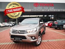 2017 Toyota Hilux 2.4G AT 4x4 Pickup + FREE 2Year Warranty + FREE 2Year Service by Authorized Toyota Dealer