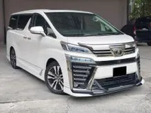 2019 Toyota Vellfire 3.5 ZG MPV WARRANTY 360 CAMERA ELECTRIC PILOT LEATHER SEAT POWERBOOT POWERDOOR