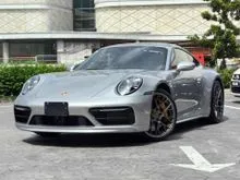 2021 Porsche 911 Carrera 4S Coupe 3.0 (A) PCCB, SportDesign Kit, Sport Chrono, Sport Exhaust, GT Silver, Super Low Mileage