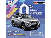 2020 Perodua Aruz 1.5 X SUV REBATE RM1300