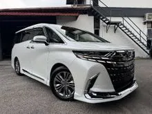 2024 Toyota Alphard 2.5 Z MPV BSM 360 CAMERA GRADE 5A 1K+ KM MILEAGE ONLY MODELISTA BODYKITS JAPAN UNREG