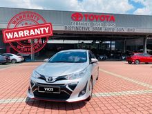 2019 Toyota Vios 1.5 G Sedan + UNDER WARRANTY BY TOYOTA + FREE 1 YEAR SERVICE MAINTENANCE BY AUTHORIZED TOYOTA SERVICE CENTRE