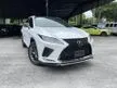 Recon 2021 Lexus RX300 2.0 F Sport SUV Black INT Grade 5A Full with 5 years Warranty - Cars for sale