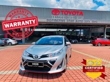 2019 Toyota Vios 1.5E (AT) +WARRANTY +FREE SERVICE BY AUTHORIZED TOYOTA DEALER + CERTIFIED