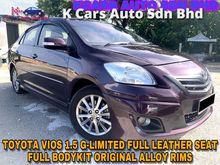 Toyota Vios 1.5 G Limited LEATHER SEAT ORI SPORT RIMS