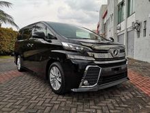 2017 Toyota Vellfire 2.5 Z G Edition MPV **PRICE Included SST**CLEARANCE SALES**7 SEATERS**2 POWER DOOR**ROOF MONITOR**UNREG**JAPAN SPEC