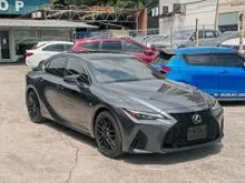 2022 Lexus IS300 2.0 F Sport Sedan - 19 Inch Mode Black Rim, Orange Brake Caliper, 360 Surround View Camera, Red Color Full Leather Interior