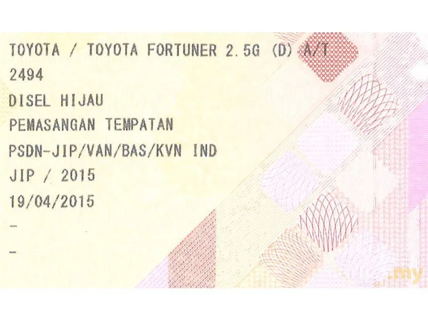 2015 Toyota Fortuner G TRD Sportivo SUV