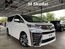 2019 Toyota Vellfire 2.5 ZG JBL P.CRASH 4CAM 6A CAR 5YRS TOYOTA WARRANTY!!!