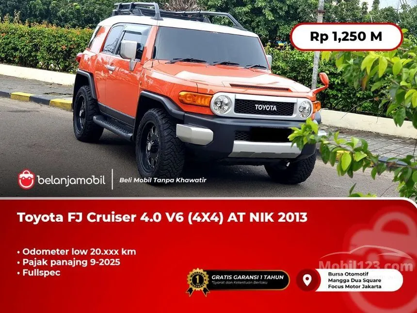 Jual Mobil Toyota FJ Cruiser 2013 4.0 di DKI Jakarta Automatic SUV Orange Rp 1.250.000.000
