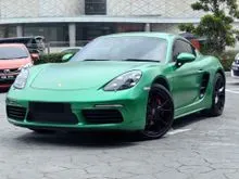 2018 Porsche 718 Cayman 2.0 (A) Arctic Grey Exterior, PDLS+, Sport Chrono, Sport Exhaust