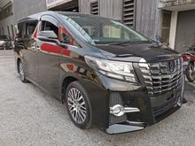 2017 Toyota Alphard 2.5SC SUNROOF + MOON ROOF PRE CRASH SAFETY SYSTEM PILOT SEAT POWER BOOT 2POWER DOORS UNREGISTERED