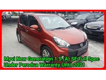 2017 Perodua Myvi 1.5 SE Hatchback Warranty By Perodua Until 2021 Full Loan