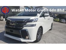 2017 Toyota Vellfire 2.5 S/Roof P/Boot 4Cam Unreg