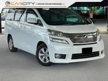 2013 Toyota Vellfire 2.4 X MPV WARRANTY + PUSH START BUTTON + EXCELLENT LEGROOM