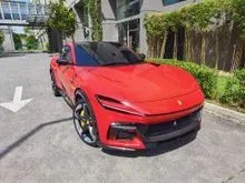 (600-Km, Ready Stock, Anytime Can Viewing) 2024 Ferrari Purosangue 6.5 V12 715Hp (U.K Spec, 600-Km LOW Mileage) Passenger Display, Carbon Fibre Parts