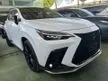 Recon 2022 Lexus NX350 2.4 F Sport SUV/PANROOF/RED AND BLACK LEATHER SEAT/360 CAM/POWER BOOT