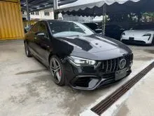 2022 Mercedes-Benz AMG CLA45 S 2.0 4MATIC+ Coupe 5A/17K KM BURMESTER SOUND SYSTEM RED & BLACK INTERIOR HUD BSM