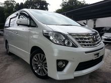 2013 Toyota Alphard 2.4 SUNROOF Type Gold (A) Alpine Player and Alpine Roof Monitor