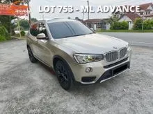 2015 BMW X3 2.0 xDrive20i SUV (LOAN KEDAI IC SAHAJA / LOAN BANK / LOAN CREDIT)