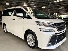 2015 Toyota Vellfire 2.4 Z - 8 SEATER - SUNROOF - 27K KM ONLY - 2 POWER DOOR - ALL ORIGINAL - 5 YEARS WARRANTY