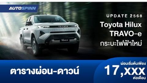 ตารางผ่อน Toyota Hilux TRAVO-e กระบะไฟฟ้าใหม่