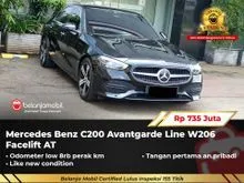 2024 Mercedes-Benz C200 1.5 Avantgarde Line Sedan W206 Facelift AT Hitam Metalik NIK 2024 [LOW KM 8RB]
