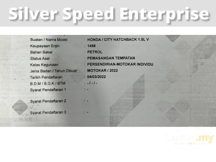 2022 Honda City V Hatchback