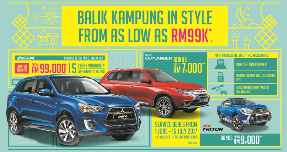 Mitsubishi Motors Malaysia Announces Raya Deals For 2017