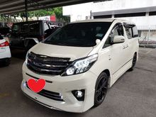 2014 Toyota Alphard 2.4 G 240S Gold MPV - ANDROID MONITOR x4_REAR ENTERTAIMENT_ROOF MONITOR_SEMI LEATHER_2 POWER DOOR_HOME THEATER_SPORT RIMS