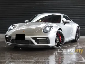 2022 Porsche 911 3.0 Carrera GTS Coupe GT Silver, Bordeaux Red Interior, Sport Chrono Package, Porsche Design Watch, Rear Axle Steering, 360 Camera