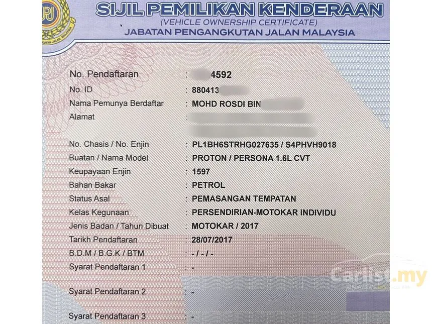 2017 Proton Persona Premium Sedan