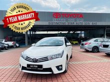 2015 Toyota Corolla Altis 1.8G (AT) +FREE 1 YEAR WARRANTY +FREE 1 YEAR SERVICE BY AUTHORIZED TOYOTA DEALER