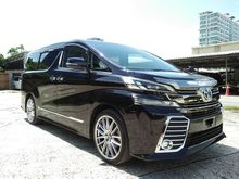 2015 Toyota Vellfire 2.5 ZG Spec *** Full Loan Apply *** Monitor ***