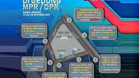 Jalanan Sekitar Gedung DPR Ditutup Jelang Pelantikan Presiden
