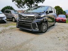 PRICE CAN NEGO!!! NEW STOCK Toyota Vellfire 2.5 ZG MPV , SEMI-LEATHER SEAT , MEMORY SEAT , ROOF MONITOR , POWER BOOT , CRAZY PRICE DONT MISS OUT!!!
