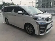 2019 TOYOTA VELLFIRE 2.5 ZG, SUNROOF,MOONROOF,DIM PRE CRASH LANE ASSIT,BSM,GRADE 4.5,3. EYES LED,2019 UNREGISTER