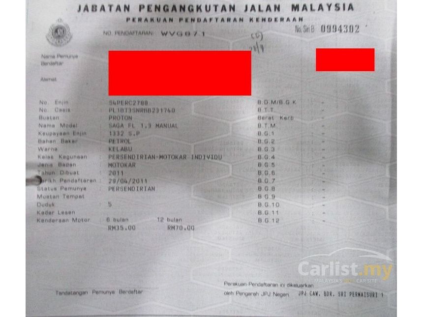 Proton Saga 2011 Fl Standard 1 3 在 State Manual手动挡sedan Brown 于 价格 7452225 Carlist My