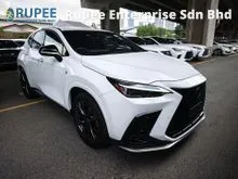 2023 Lexus NX 350 2.4 F Sport SUNROOF MEMORY SEAT HEAD UP DISPLAY DIGITAL INNER MIRROR BLIND SPOT MONITOR MILEAGE 19K KM PRICE INCLUDE TAX UNREGISTER