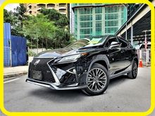 UNREGISTERED 2017 Lexus RX200t 2.0 TURBO F Sport SUV 21K KM MILEAGE SUNROOF SURROUND CAMERA HUD LKA BLIND SPOT ASSIST POWER BOOT BLACK LEATHER SEAT