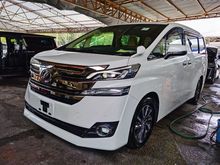 TOYOTA VELLFIRE 2.5 V 8 SEATERS ORIGINAL POWER BOOTH 4 CAMERA FRONT BIG MONITOR REAR JDM ROOF MONITOR 2017 JAPAN UNREG