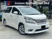 Used 2009/2013 Toyota Vellfire 2.4 X MPV - Cars for sale