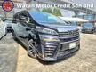 Recon 2019 Toyota Vellfire 2.5 ZG Edition 3 LED Headlamp Sun Roof Moon Roof Full Leather Pilot Memory Seat Pre Crash Lane Tracing Assist 5 Year Warranty