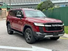 2023 J300 GR Sport PETROL TWIN TURBO SPECIAL RED COLOUR COOLBOX BLACK INT JBL 360CAM HUD BSM PCRASH DIFF LOCK Toyota Land Cruiser J300 GR Sport 3.5 UNREG 3.4