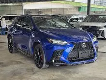 OFFER UNREG 2023 Lexus NX 350 2.4 F Sport SUV BLUE COLOUR/ PANAROMIC ROOF/HUD/BSM/DIM/PROCESSING FEE RM1350/ FREE 6 YEAR WARRANTY
